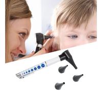 Mini Otoscope Oreille, Ensemble de Spéculum Auriculaire, Otoscope Grossissement 3X, Outil de Vérification de L'oreille, Stylo Otoscope avec 4 Têtes Remplaçables pour L'examen de L'oreille