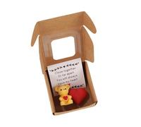 Mini ours en peluche fait à la main dans une boîte, mini ours en peluche dans une boîte, mini ours en peluche câlin avec carte de soutien émouvante, souvenir en peluche pour les amoureux