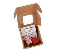 Mini ours en peluche fait à la main dans une boîte, petit ours dans une boîte, mini ours en peluche avec carte de soutien émotionnel, accessoires de bureau attentionnés pour amis/amoureux