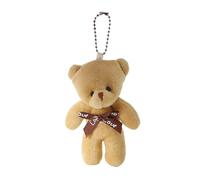 Mini Ours Jouet, Mignon Teddy One-Piece Bear Porte-clés Creative Peluche Dessin Animé Ours Poupée Sac Pendentifs Doux Drôle Anime Cadeau pour (Blanc) Opération Facile