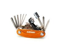 Mini Outil 16 en 1 Multifonctionnel Ensemble Pour Keeway Hurricane Superlight Super Light RKR RKV RKF 125 Vieste 300 Tournevis Multifonction Pièces Détachées Pour Motos(Keeway Orange)