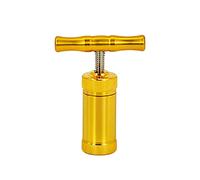 Mini Outil de Compresseur D'épices en Aluminium, Compresseur de Pollen Portable à Poignée Unique, Presse-cigarette pour Herbes, épices, Ail, Poivre, Sel 7,5 X 6,4 Cm, Métal (1#-2)