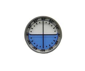 Mini outil de niveau en alliage d'aluminium, 40 x 10 mm avec mesure bidirectionnelle de 0 à 90°, lentille en verre pour des lectures précises, ruban adhésif Backi (argent et vert)