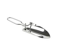 Mini outils de jardin en acier inoxydable - Pelle pliable - Pelle de camping - Outil de jardinage - Emballage en tissu (argenté)