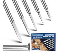 Mini outils de sculpture sur bois pour outils rotatifs, 5 forets de gravure et 1 foret diamanté Outils,avec tige de 3 mm pour le bricolage et la micro-sculpture sur bois