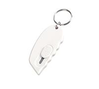 Mini ouvre-boîte rétractable coupe-courrier avec lame de sécurité Blanc