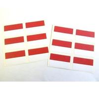 Mini Pack Autocollant, 33x20mm Rectangle, Autocollantes Indonésie Étiquettes, Indonésien Drapeau Autocollants