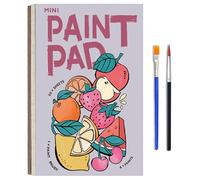 Mini Paint Tamp, Book Pocket Watercolor Paint Book, Kids Diy Mini Aquarement PAD, classe de travail protable, livre de coloriage pour adultes Garçons Girls, Style 1