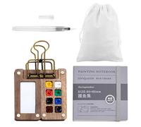 Mini palette d'aquarelle portable de voyage avec 8 grilles Mini palette en bois pour artistes professionnels, esquisses, étudiants et peintres aquarelles