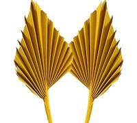 Mini Palmspear Jaune Set de 100 - Décoration naturelle de fleurs séchées pour fleurs de deuil et bouquets commémoratifs