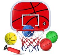 Mini panier de basket-ball d'intérieur - Petites balles au-dessus de la porte - Kit de jeu pour porte et support mural, piscine