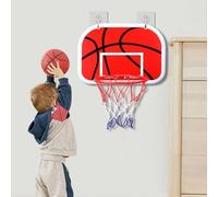 Mini panier de basket-ball - Panneau arrière à réduction de bruit, ensemble de pompe gonflable sur la porte, équipement de partition suspendu à bord en métal, crochets de filet pour accessoires en ABS