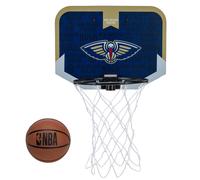 Mini panier de basket Franklin Sports NBA New Orleans Pelicans à suspendre au mur - Mini panier de basket d'intérieur pour enfants avec ballon de