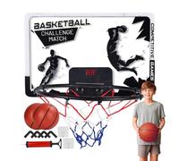 Mini Paníer de Basket sur Pied - Cerceau Électronique d'Intérieur avec Tableau d'Affichage | Jeu d'Arceau | Lumières LED et Acclamations, 2 Ballons, Panneau Incassable, pour Chambre d'enfant, Maison