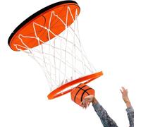 Mini panier de basketball - Kit de porte de plafond pour l'intérieur, système de jeu Arcäde à montage mural, kit de jouets compact pour le bureau à domicile, le dortoir, pompe à ballon incluse dans la