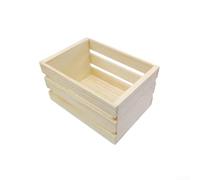 Mini panier de rangement en bois de pin pour projets de bricolage, supermarché miniature, récipient alimentaire 12,5 x 8,8 x 7 cm