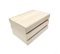 Mini panier en bois pour les artisans en pin, bac de rangement pour petits objets dans des projets de modélisation ou des jeux éducatifs et des configurations d'affichage saisonnier (M)