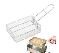 Mini paniers à friture | Passoire à friture portable | Panier à friture en acier inoxydable - Pour le camping, les pique-niques, la randonnée, le barbecue, la cuisine, le restaurant et l'appartement