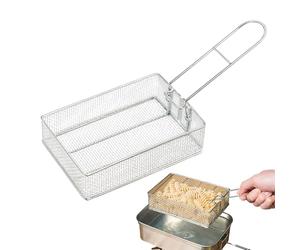 Mini paniers à friture | Passoire à friture portable | Panier à friture en acier inoxydable - Pour le camping, les pique-niques, la randonnée, le barbecue, la cuisine, le restaurant et l'appartement