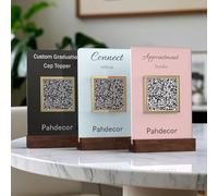 Mini panneau QR personnalisé multi-affaires avec affichage QR pour payer des messages personnalisés Venmo Facebook Instagram App Signes réseaux sociaux Acrylique Boutique beauté Salon coiffure
