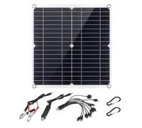Mini Panneau Solaire 18v 20w, Chargeur De Panneau Solaire USB Mini Cellules Solaires Mainteneur De Batterie De Panneau Solaire Portable avec Pinces Crocodiles Et Câbles De Batterie Petit Mo