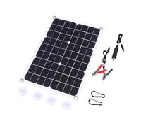 Mini Panneau Solaire 18v 20w, Chargeur De Panneau Solaire USB, Mini Cellules Solaires, Panneau Solaire Portable, Chargeur D’Entretien, Chargeur De Batterie Et Mainteneur avec Pinces Crocodi