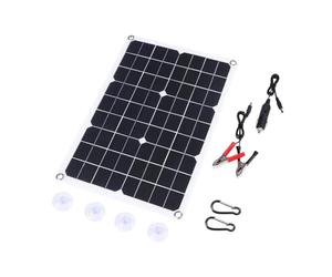 Mini Panneau Solaire 18v 20w, Chargeur De Panneau Solaire USB, Mini Cellules Solaires, Panneau Solaire Portable, Chargeur D’Entretien, Chargeur De Batterie Et Mainteneur avec Pinces Crocodi