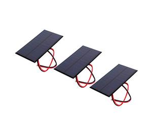 mini panneau solaire 5v, 3PCS 6V 1W Module d'alimentation de la Cellule de Carte Solaire Polycristalline avec Câble 30 Cm - pour Projets, les Lumières et Petits Jouets