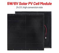 Mini panneau solaire 5W 6V, Module de cellule, panneau photovoltaïque pour l'extérieur, bricolage, 175mm x 175mm, panneau de charge solaire pour chargeur de batterie avec fil 6V Solar PV Module