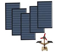 Mini Panneau Solaire, Micro Cellules Solaires, Panneau Solaire en Silicium Polycristallin, Convient aux Vélos Partagés Solaires, Module Kit Polysilizium, 5 Pièces, 80 x 45mm, 5V 100mA