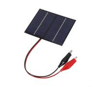 Mini panneau solaire portable en silicone polycristallin 1,5 W 12 V avec clip pour projets de bricolage, chargement de batterie en plein air, sac à dos, tente, fenêtre, support de fenêtre 115 x 90 mm