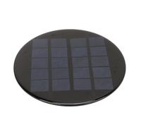 Mini panneau solaire rond 1,1 W 5 V 120 mm batterie rechargeable | Module solaire compact en silicium polycristallin avec taux de conversion élevé pour charger des batteries de 3,7 V dans les
