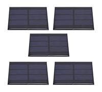 Mini Panneaux Solaires 5 Pièces, Module 0,65W DC1,5V, 60 x 80mm - Étanchéité Résine, Conversion Énergétique Stable, Projets DIY et Jouets Solaires