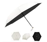Mini parapluie de poche Parapluie Pliant Ultra Léger Pliable en Caoutchouc Parasols Ensoleillé Voyage Imperméable Coupe-Vent Blanc Crème