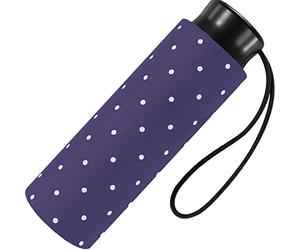 Mini parapluie de poche pour femme Motif pois Violet profond 90 cm