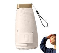 Mini parasol de voyage à six compartiments pour sac à main, Se replie à plat en six fois, D