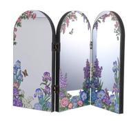 Mini Paravent Chinois Pliable de Bureau en Acrylique Miroir Décoratif | Écran Pliant, Cloison Légère pour Maison et Espace de Travail, Ornement Feng Shui