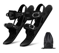 Mini Patins de Ski - Snowblades - Taille Unique - Noir - Pour Adultes - Facile à Transporter 43,5
