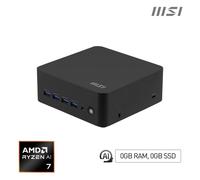 Mini PC Barebone MSI Cubi Z AI 8M Ryzen 7 8845HS 0,9L Wi?Fi 6E Bluetooth 5.3 2xHDMI Noir
