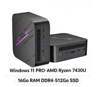 Mini PC - BLACKVIEW - MP100 - AMD Ryzen 5 7430U - 16 Go DDR4 - 512 Go NVMe SSD - Triple écran 4K, WiFi 6