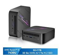 Mini PC Blackview MP100 AMD Ryzen™ 7 5700U 4.3GHz Max 32 Go 1 To/SSD 2To, Windows 11 Pro, Wifi 6, 4K UHD Display NETFLIX - Bleu Bleu