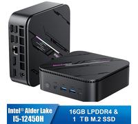 Mini PC Blackview MP100 Pro Intel®Alder Lake I5-12450H 4.4GHz Max 16 Go 1 To/SSD 4To,Windows 11 Pro,Wifi 6, 4K UHD 144 Hz - Gris Gris G