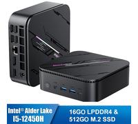 Mini PC Blackview MP100 Pro Intel®Alder Lake I5-12450H 4.4GHz Max 16 Go 512 Go/SSD 4To,Windows 11 Pro,Wifi 6, 4K UHD 144 Hz - Gris