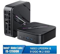 Mini PC - BLACKVIEW MP100 Pro - Intel® Core i9-12900H - 16 Go RAM - 512 Go SSD - 4K UHD,Windows 11 Pro,Wifi 6 - Gris