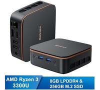 Mini PC Blackview MP20 AMD Ryzen 3 3300U 3.5GHz, 8 Go DDR4 RAM 256 Go M.2 SSD, Mini Ordinateur de Bureau Windows 11 Pro WiFi,BT