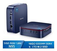 Mini PC Blackview MP60 RAM 16Go Stockage 1 To M.2 SSD, Windows 11 Pro, WiFi 2.4G+5G, Intel Alder Lake N95, 3.40 GHz - Blue G