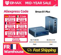 Mini PC BMAX B1 Plus Windows 11, Intel J3355, 6 Go de RAM, 128 Go de ROM, HDMI, USB, Wi-Fi, prend en charge 4K@60Hz, Intel HD Graphics 500 Mini Pc