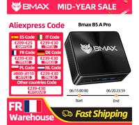 BMAX B5 A Pro Processeur AMD Ryzen7 5700U 5825U, Graphiques AMD Radeon, 16 Go (prise en charge jusqu'à 64 Go) DDR4, 512 Go NVMe SSD, Windows 11 Mini Pc
