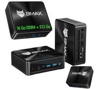 Mini PC BMAX B7 A Pro Windows11 Pro AMD R5 7430U 16GoDDR4 512GoSSD WiFi6 Bt5.2 triple écran 4K Ordinateur de Bureau minipc pas cher