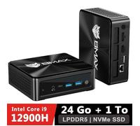 Mini PC BMAX-B9 Power-Intel Core i9-12900H-24Go RAM LPDDR5 1To SSD - Windows 11 - Triple Écran - WiFi 6
